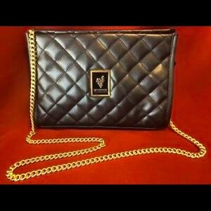 YOUNIQUE Black Cosmetics Makeup Bag Purse NEW!